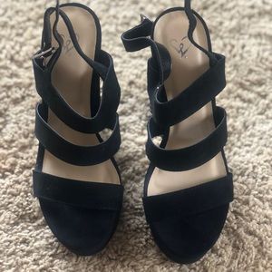 Black strappy heels